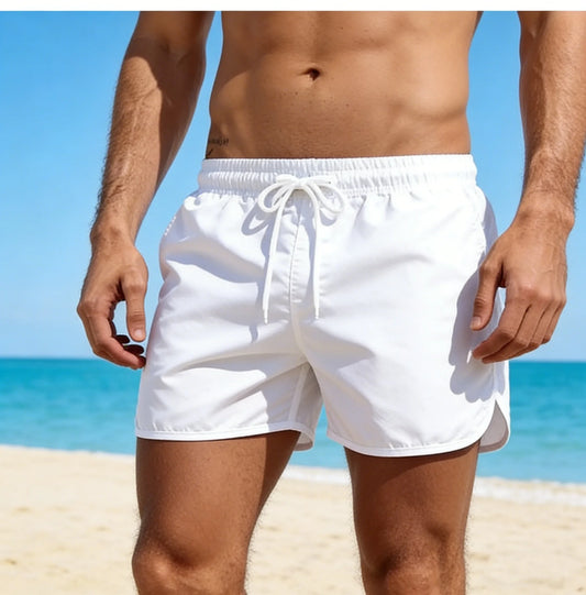 Men's Swim Shorts Swim Trunks Quick Dry Board Shorts Bathing Suit Breathable Drawstring With Pockets for Surfing Beach Summer