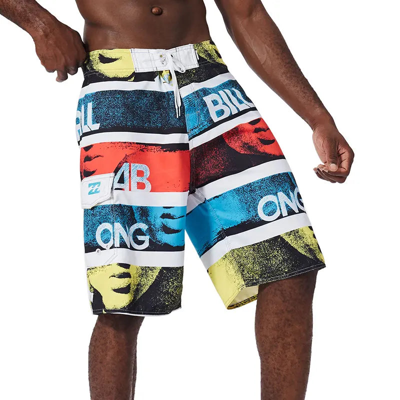 New Summer Men'S Board Casual Drawstring Pockets Shorts Beach Brand Short Surfing Bermudas Male Boardshorts Quick Dry For Sports