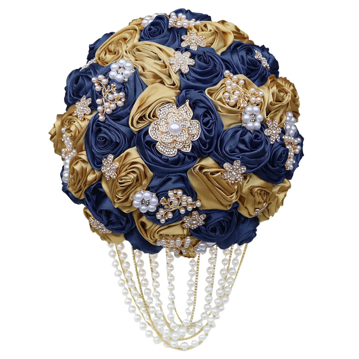 Kyunovia Customized Best Quality Ivory Brooch Bouquet Wedding Bouquet de mariage Wedding Bouquets Pearl Flowers buque de noiva