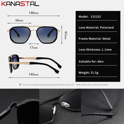 Men Polarized Sunglasses UV400 Sun Glasses Women Metal Eyeglasses Frame Outdoor Fishing Cycling Goggles Anti Glare Shade Eyewear
