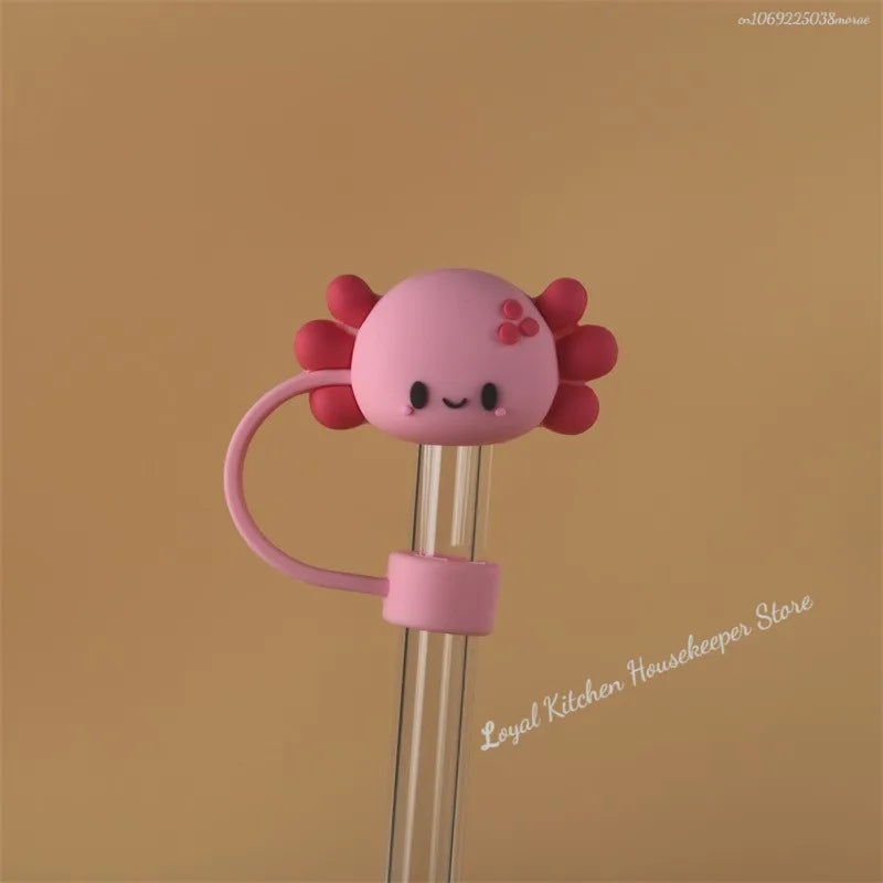 1PC Silicone Sealing Straw Plug Reusable Drinking Dust Cap Cartoon Plugs Tips Cover Suit Kitchen Cup DIY Accessories