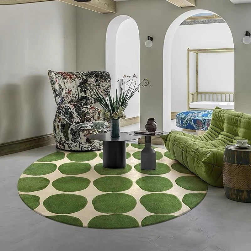 Nordic Round Ins Carpet Living Room Decoration Home Bedroom Short Velvet Carpets Non-slip Washable Floor Mats Large Area Rug