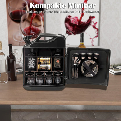 Mini Wine Cabinet Christmas Gift Can Bar Men's Gifts Creative Wine Storage Box Dispenser, Jerry Can Mini Whiskey Bar