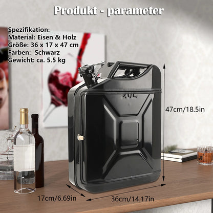 Mini Wine Cabinet Christmas Gift Can Bar Men's Gifts Creative Wine Storage Box Dispenser, Jerry Can Mini Whiskey Bar