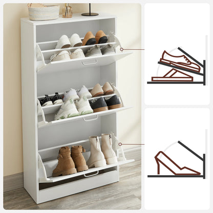 3-flapper shoe rack Shoe Trucks 3-Compartments living room Shoe chest of drawers
