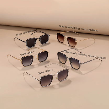 Square Frame Sunglasses UV400, Oversized Full Frame Design with Polarized Lenses, Fashion Sun Protection for Daily Wear