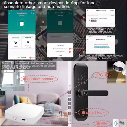 MOES Tuya ZigBee3.0 Smart Hub, Wireless/Wired Gateway Bridge SmartLife App Remote Control Works with Alexa Google Home Assistant