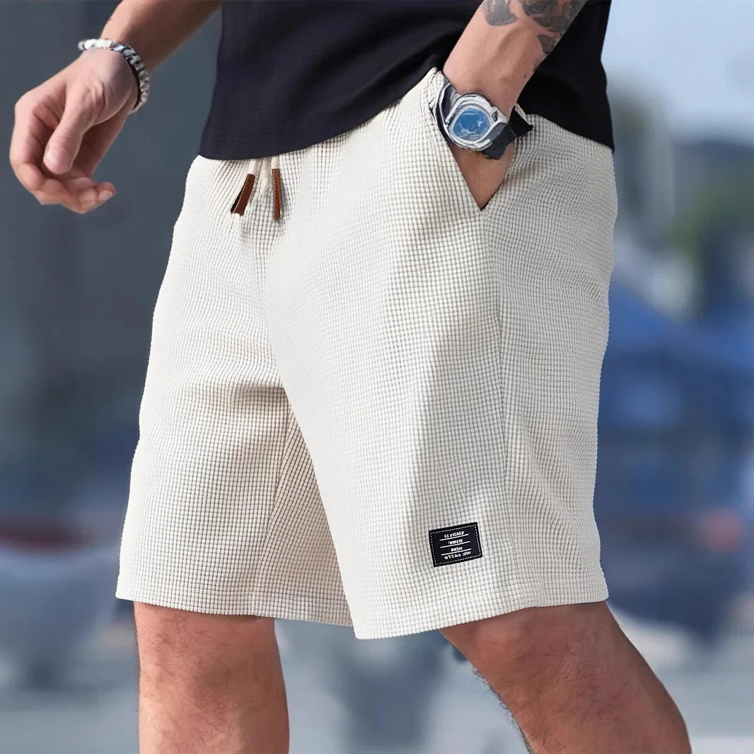 Men's Summer Casual Sports Shorts Plaid Checkered Loose Knee Length Shorts American Fashion Sports Street Shorts
