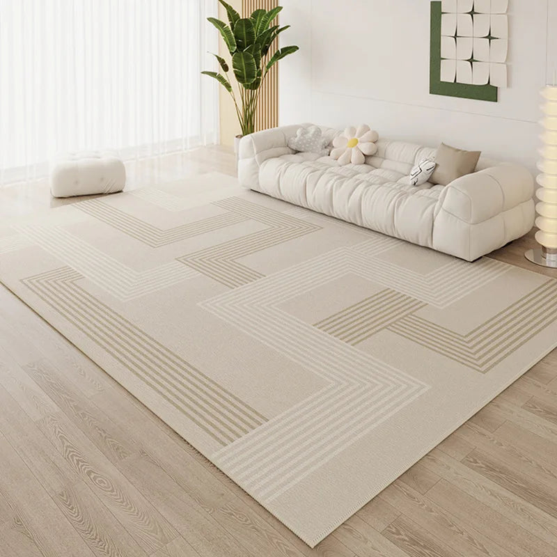 Ins Simple Style Room Decor Non-slip Carpet Nordic Light Luxury Soft Large Living Room Rugs Lint-free Easy Cleaning Tatami Mat