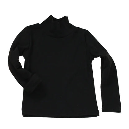 Autumn Winter Children's Soft Long Sleeve Basic Shirts Baby Kids Clothes New Girls Top Tees Boys Turtleneck T-shirt