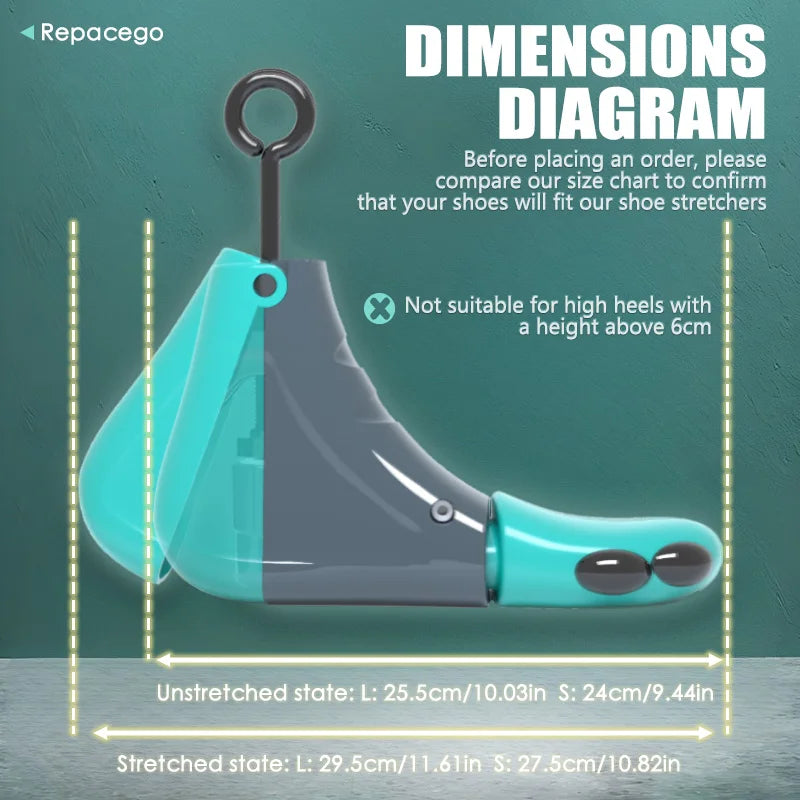 Repacego 1Pcs Shoe Stretcher Shoe Extender  Universal Unisex Women Men Adjustable Length Width high low top shoes tree Keeper
