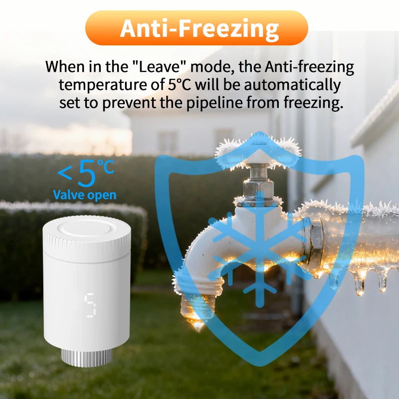 Tuya Smart Zigbee 3.0 Thermostatic Valve Radiator Zigbee Thermostatic Valve Connected Thermostatic Head TRV Alexa Google Home