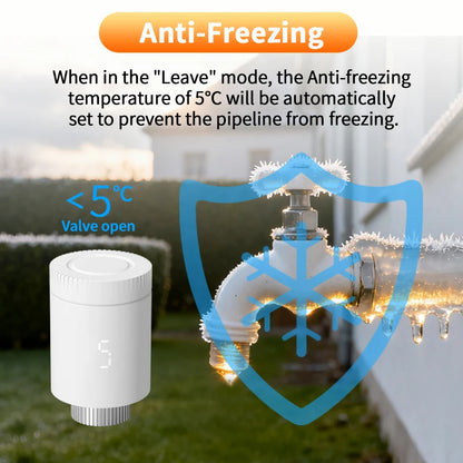 Tuya Smart Zigbee 3.0 Thermostatic Valve Radiator Zigbee Thermostatic Valve Connected Thermostatic Head TRV Alexa Google Home