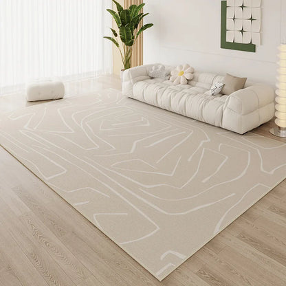 Ins Simple Style Room Decor Non-slip Carpet Nordic Light Luxury Soft Large Living Room Rugs Lint-free Easy Cleaning Tatami Mat