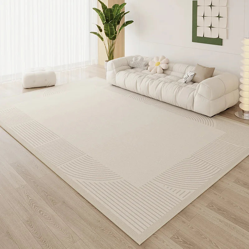 Ins Simple Style Room Decor Non-slip Carpet Nordic Light Luxury Soft Large Living Room Rugs Lint-free Easy Cleaning Tatami Mat