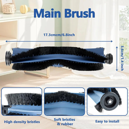Replacement Parts Kit for Eufy X10 Pro Omni Robot Vacuum Accessories, Main Roller Brush Filters Dust Bags Side Brushes Mop Pads