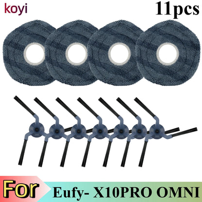 Replacement Parts Kit for Eufy X10 Pro Omni Robot Vacuum Accessories, Main Roller Brush Filters Dust Bags Side Brushes Mop Pads