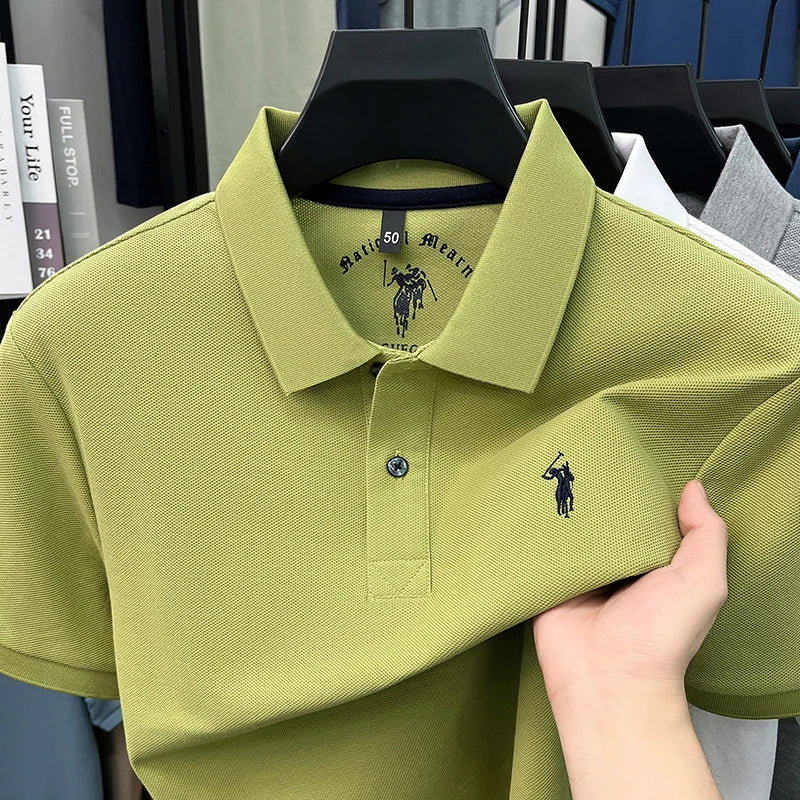 High end 100%cotton short sleeve polo shirt men's fashion luxury brand Paul embroidery top summer breathable casual golf T-shirt