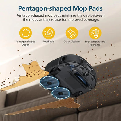 Replacement Parts Kit for Eufy X10 Pro Omni Robot Vacuum Accessories, Main Roller Brush Filters Dust Bags Side Brushes Mop Pads