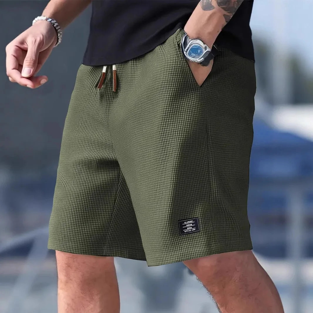 Men's Summer Casual Sports Shorts Plaid Checkered Loose Knee Length Shorts American Fashion Sports Street Shorts