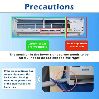 110cm Large Air Conditioner Cleaning Cover Kit  AC Cleaning Water Receiving Bags Household Hanging Air Conditioner Cleaner Sets
