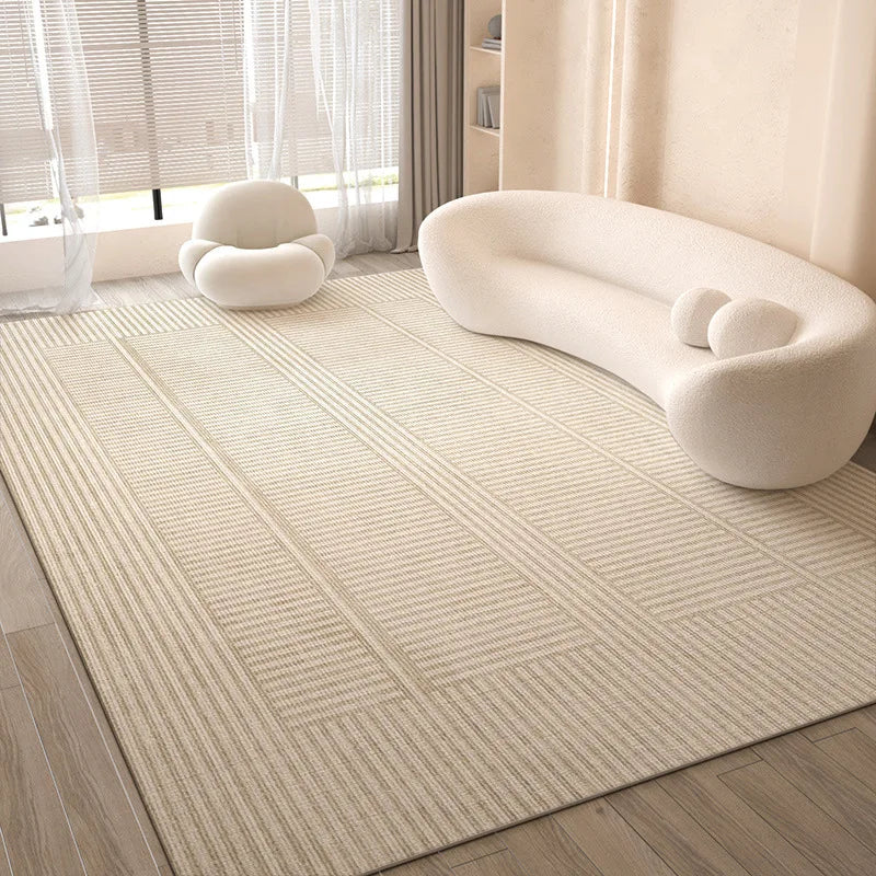 Ins Simple Style Room Decor Non-slip Carpet Nordic Light Luxury Soft Large Living Room Rugs Lint-free Easy Cleaning Tatami Mat