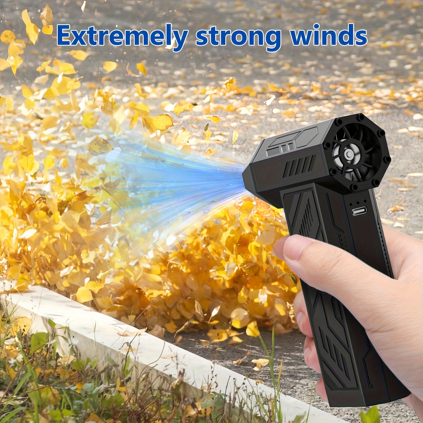 Compressed Air Duster - Turbo Fan 130000 RPM, Rechargeable 4000mAh Battery, 4 Adjustable Speeds, High-Pressure Air Fan For Automotive Cleaning, Cordless Air Blower, Keyboard Cleaning Tools, Perfect For Car Cleaning, Computers